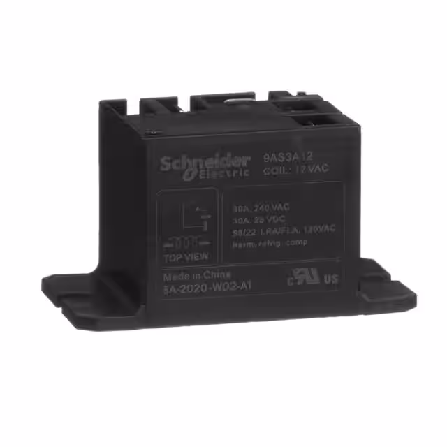 9AS3A12 Schneider Electric  Power Relays Over 2 Amps